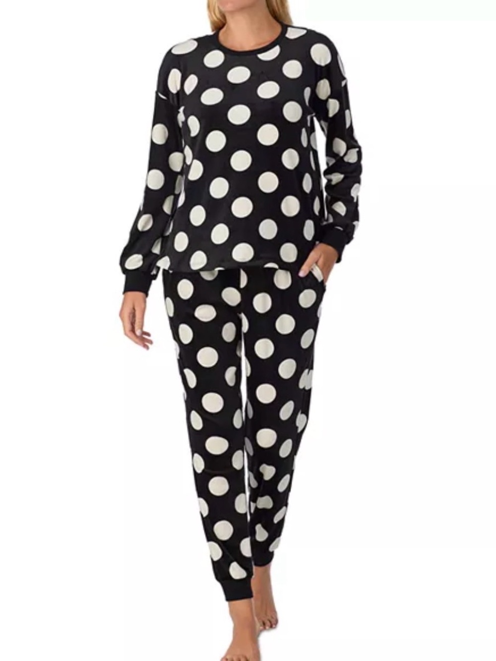 kate spade Black and White Polka Dot Pajama Set